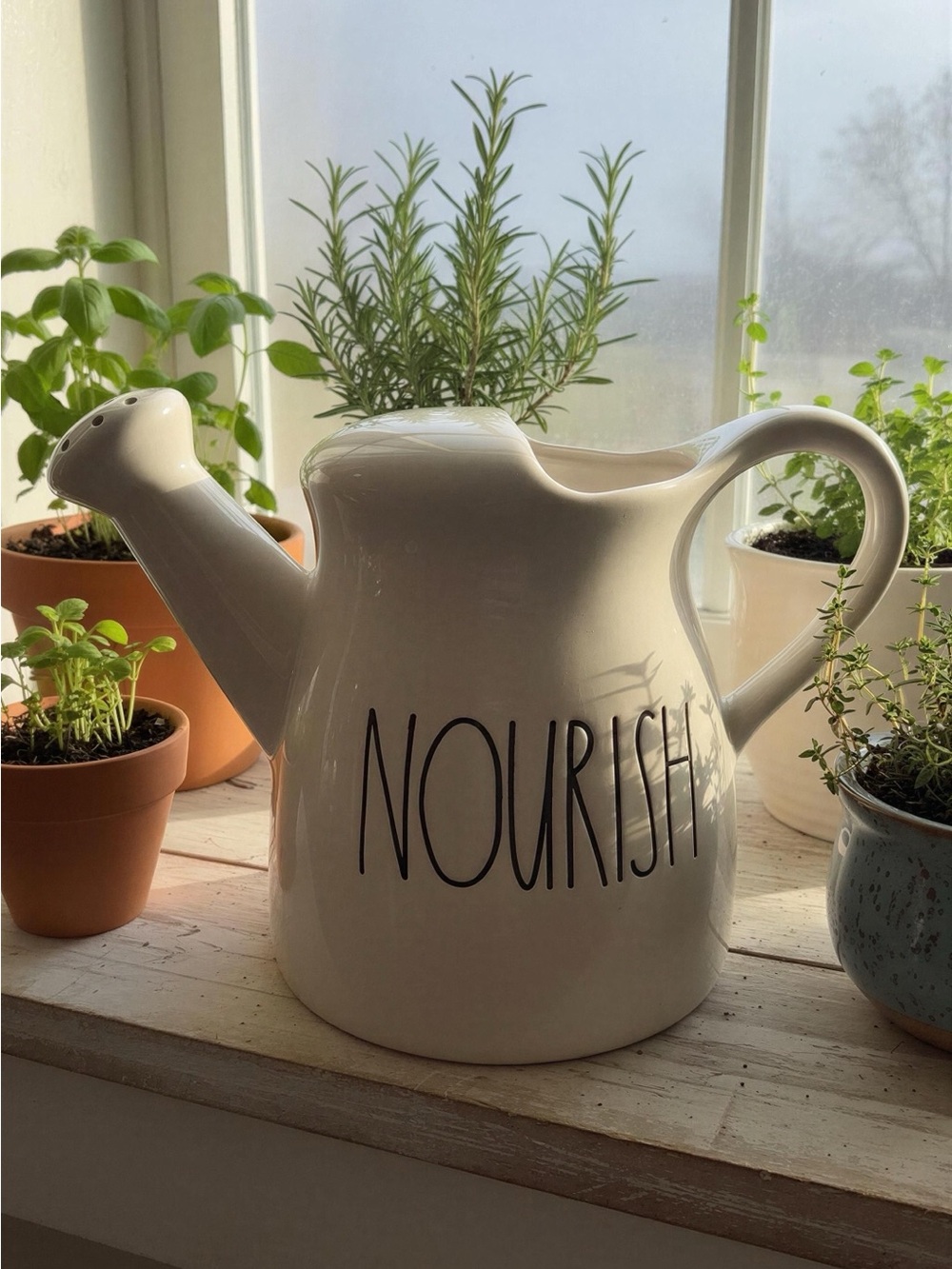 Rae Dunn “Nourish” Ceramic Watering Jug